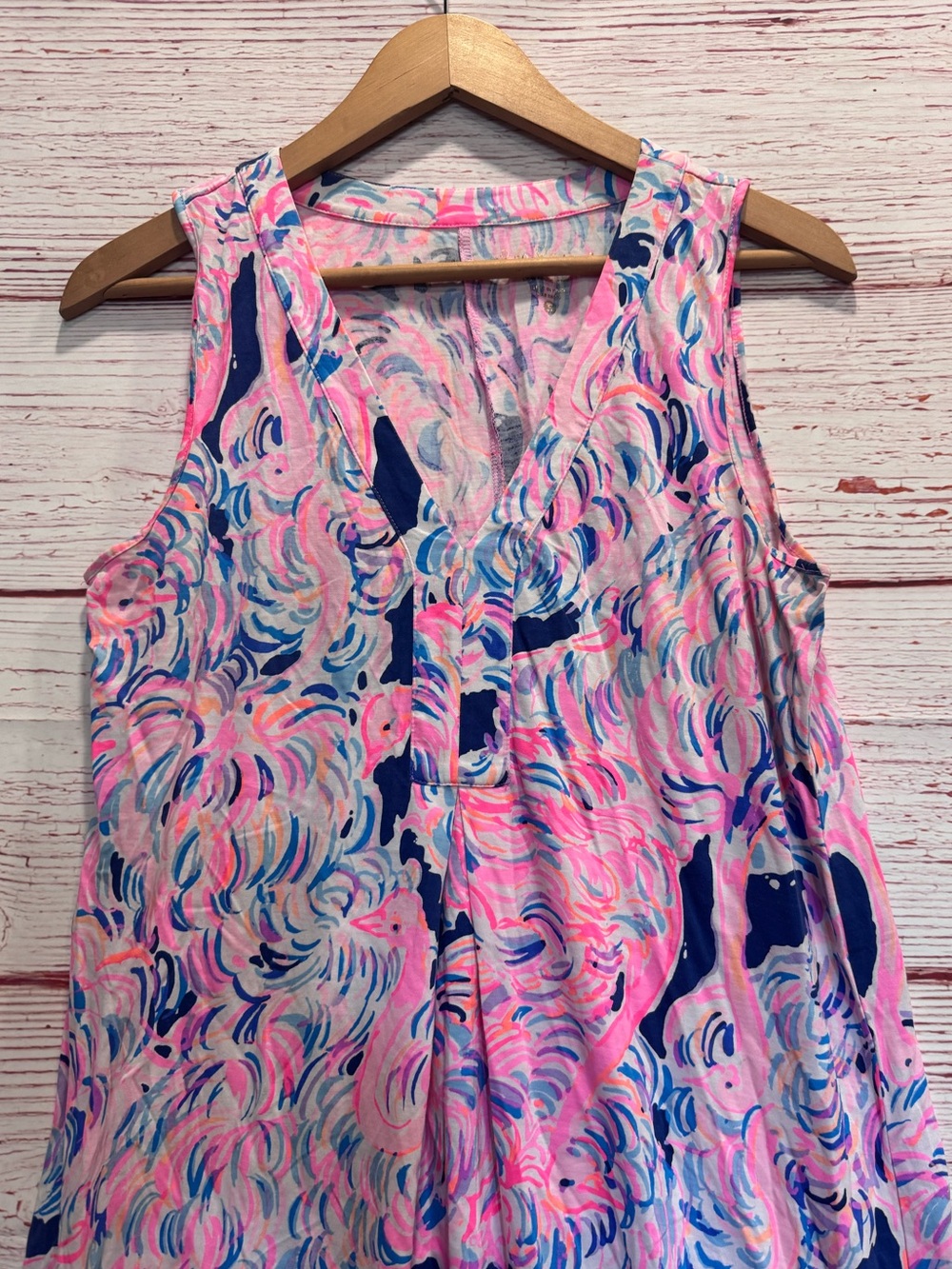 Lilly Pulitzer Amina Swing Dress in Pink Pelican Head In The Sand Sz S - Picture 4 of 9